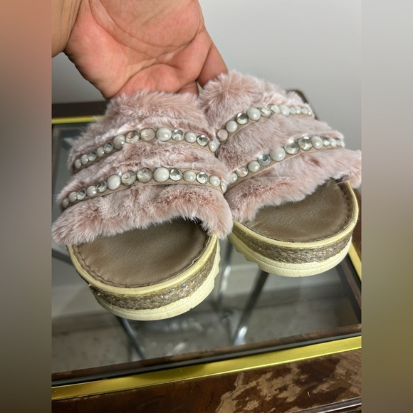 Rieker Antistress Sandal Fuzzy pink girl Size 39 platform - Picture 4 of 15